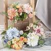 Plastic Artificial Dahlia Rose Flowers Realistic Fake Flowers  Living Room Decor