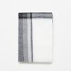 Men's and Women's Autumn and Winter Elegant Wide Black and White Plaid Scarf, Shawl