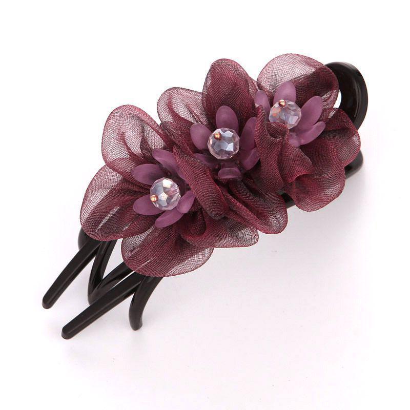 Корейская шелковая заколка-уточка для волос для укладки