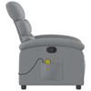 Massage Relax Chair Light Gray Fabric