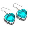 Natural Indicolite Tourmaline 925 Sterling Silver Jewelry Earring 1.69" T5s18