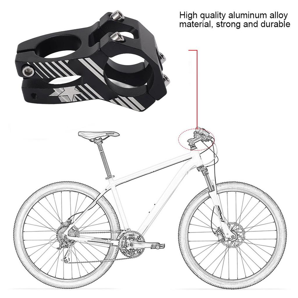 31.8mm Mountain Road Bike Handlebar Stems Aluminum Alloy Bar Stem Black