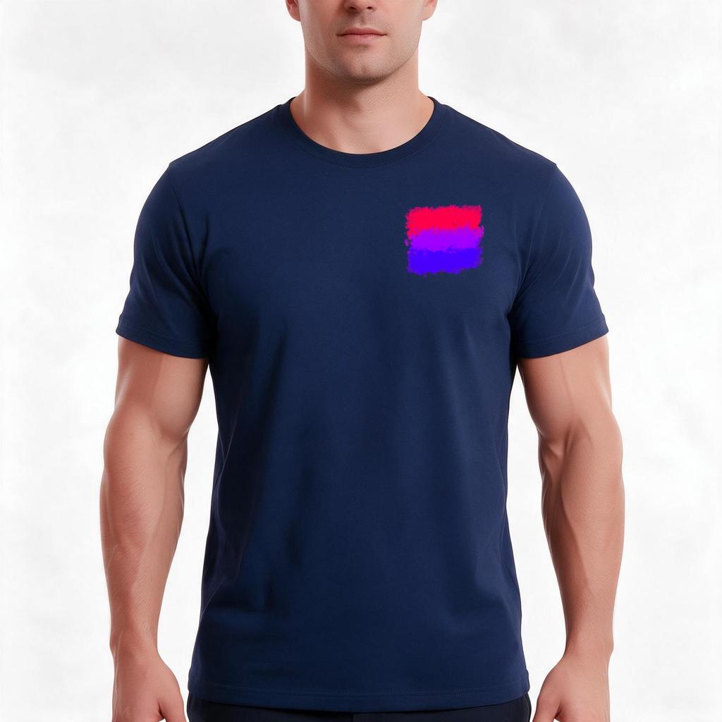 Bisexual Flag Tshirt Summer Casual Cotton Tee Oversized Streetwear Tops Vintage Graphic Print Loose Fit Short Sleeve