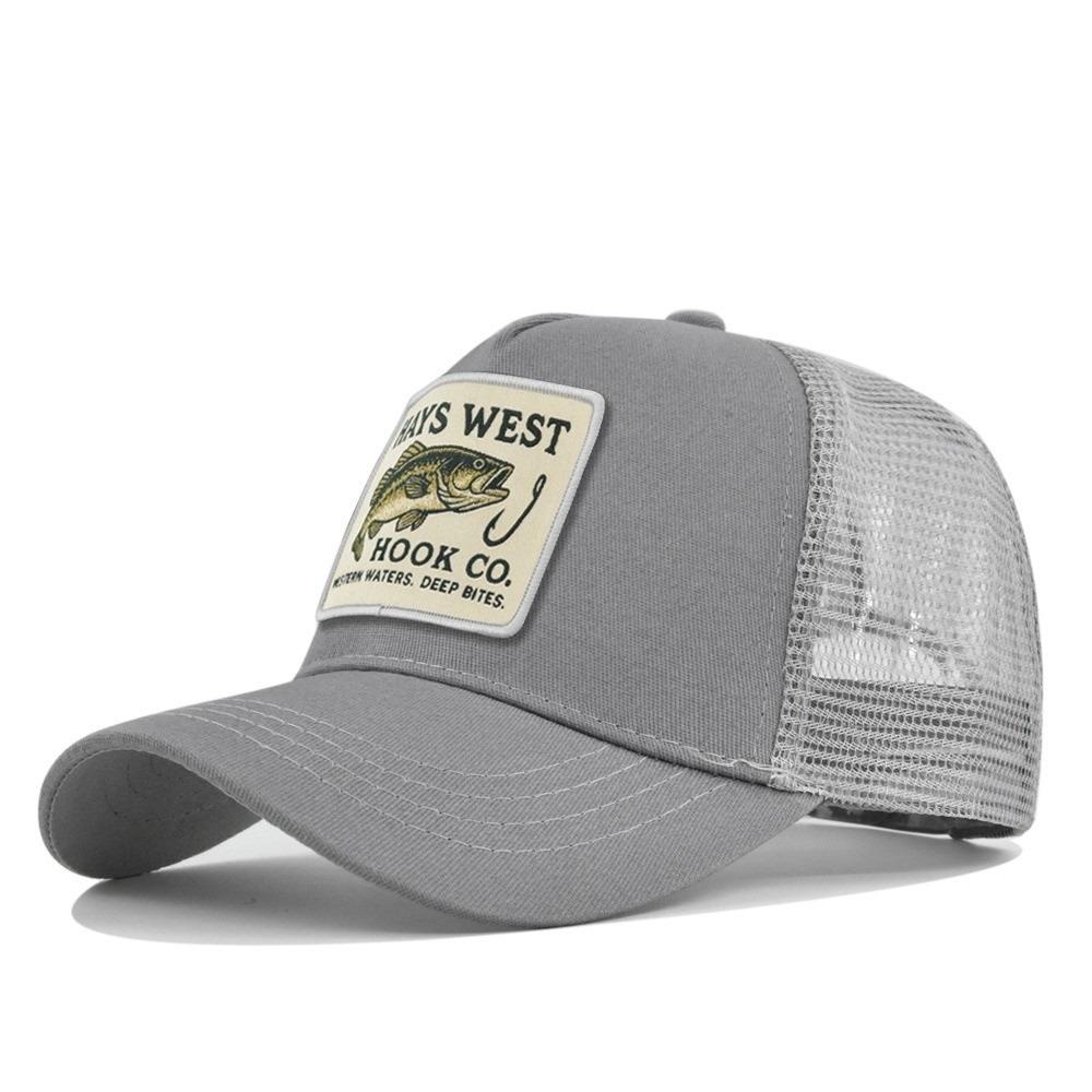 High Quality Outdoor Fishing Snapback Embroidery Design Mesh Hat Fishing Trips