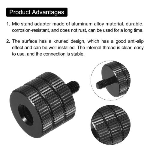 uxcell Microphone Stand Adapter 1/4 Female To M4 Male Screw Thread Adapter for Microphone Stand Mounting and Camera Tripod Adapter