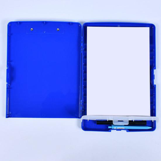 File Folder Organizer with Strong Lock Non-Slip Clips Hanging Holes 3-in-1 Clipboard Pencil Case File