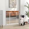 Adjustable Dog Gate up to 100 cm Without Screws with 2 Extensions and Height 72 cm, White