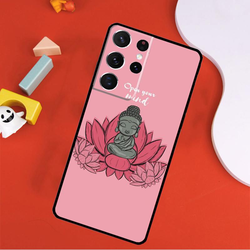 Be Happy Little Buddha Phone Case For Samsung Galaxy S25 Ultra S24 Ultra S9 S10 S20 S21 S22 S23 Plus S24 FE Cover