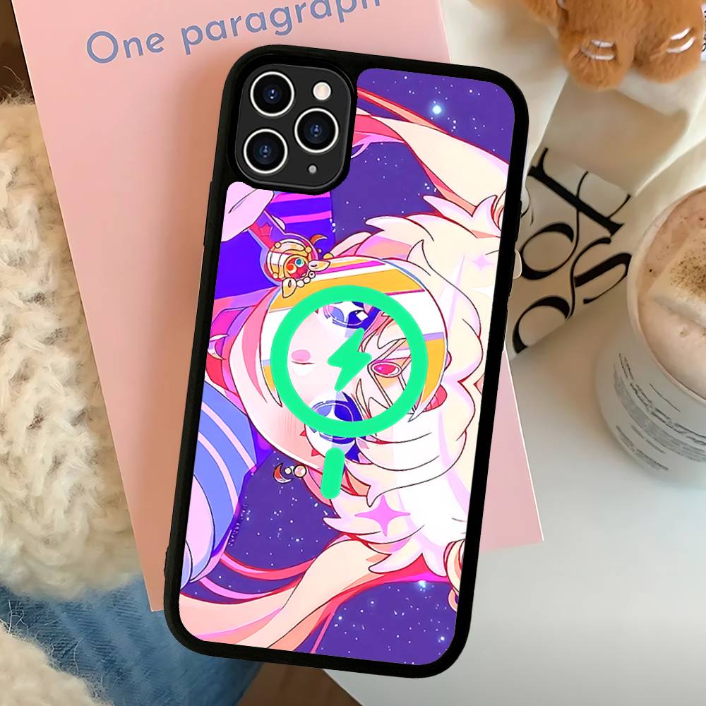 Чехол для телефона с магнитом в стиле аниме S-Sailors Moon Для IPhone 16 15 14 13 12 11 17 Pro Max Plus Крышка для беспроводной зарядки