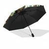 Prehistoric Dinosaur Emblem pattern umbrella, portable and foldable design, 8 ribs, a casual accessory for Halloween, Christmas, and birthday gifts.