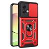 For Motorola Moto G84 5G Case Slide Lens Lid PC+TPU Kickstand Cell Phone Cover