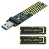 Адаптер M.2-USB 10 Гбит/с M-Key M.2 NVME-USB кардридер, двухпротокольная плата NVMe SATA M2 SSD для M.2 2230 2242 2260 2280 SSD