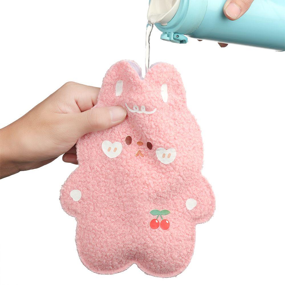 Reusable Portable Cartoon Plush Water Injection Relaxing Hot Water Bottle Hand Warmer