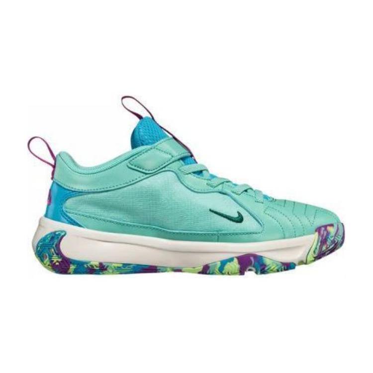 Nike Freak 5 Износостойкие Легкие Амортизирующие Низкие Детские Баскетбольные Кроссовки Бирюзовые Детские DZ4485-300