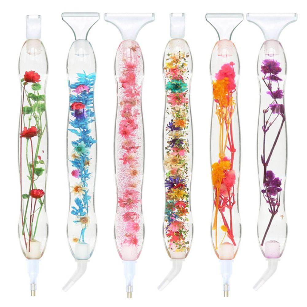 Glitter Diamond Flower Resin Diamond Painting Pen Point Drill Pens Resin Pen Replace Pen Head
