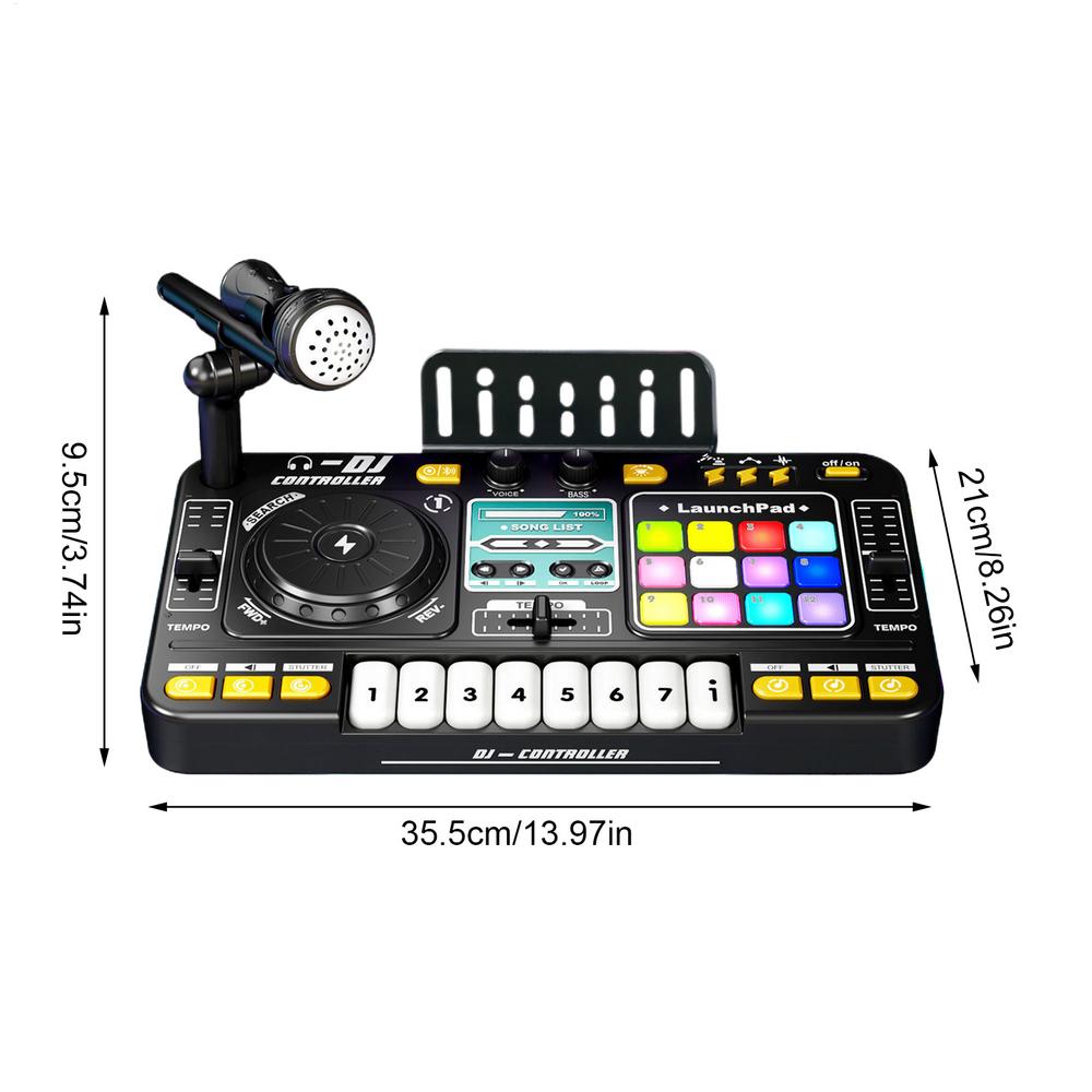 Детский симулятор DJ-микшера, Игрушки-контроллеры, Многофункциональные музыкальные эффекты, Электронная обучающая игра, Подарок на день рождения для детей