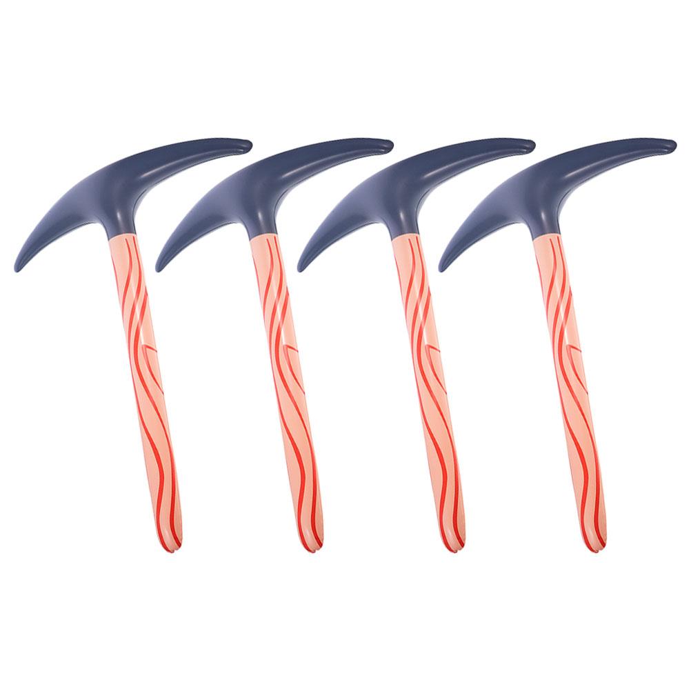 4 Pcs Kids Party Inflatable Pickaxe Toys Blowing Up Tool Halloween Birthday Costume Cosplay Accessories Pvc Interactive Family