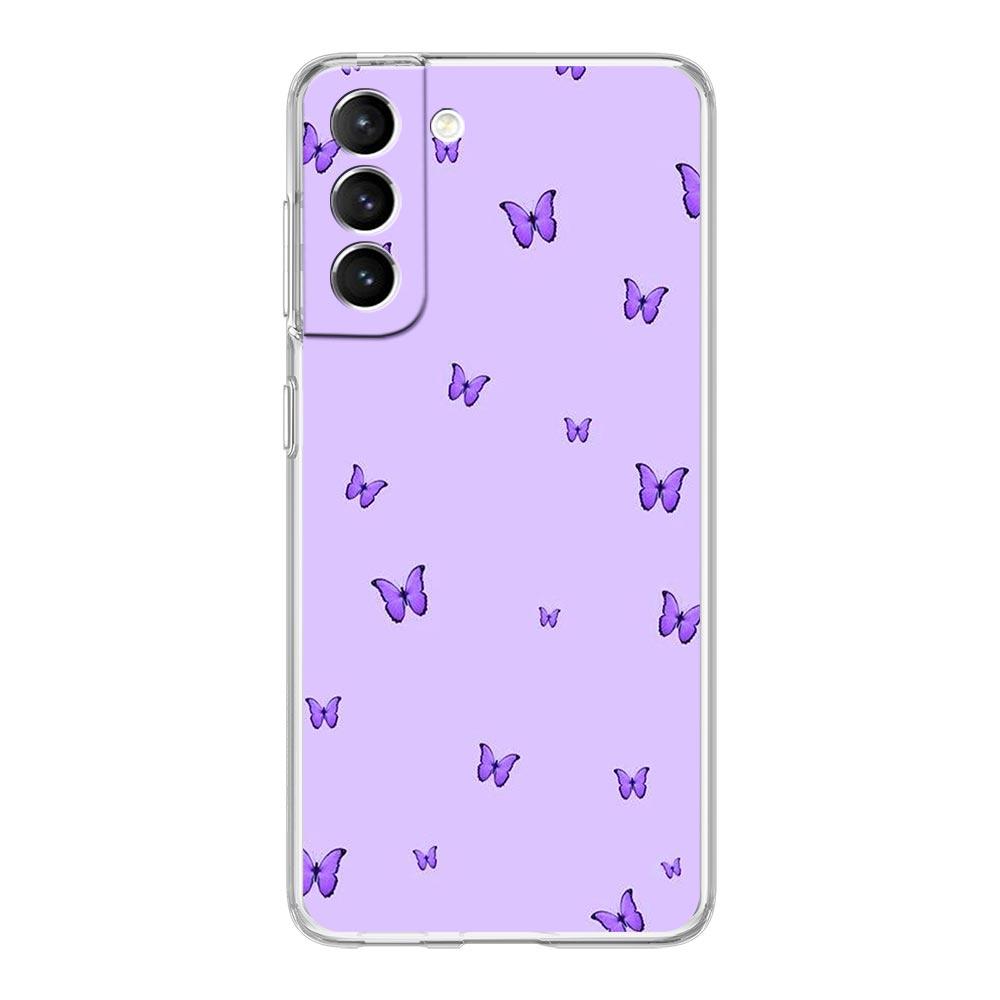 infinity on Purple Clear Silicone Phone Case For Samsung Galaxy S23 S22 5G S20 Ultra S21 FE 5G S10E S9 S8 S10 Plus Soft Cover