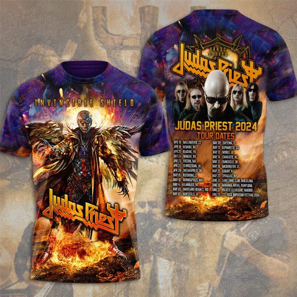 Т-shirt Хэви-метал Рок-группа Judas Priest 3D-печать Т-shirt Мужчины Женщины Модные Т-shirts Детские Топы с коротким рукавом Футболки Мужская Одежда