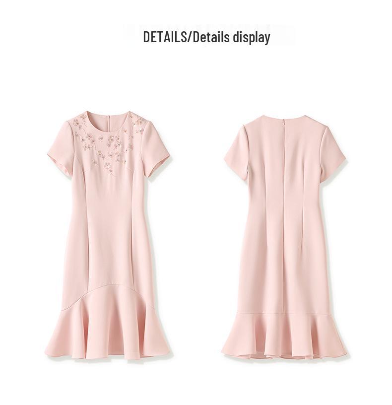 Летнее 2024 года облегающее женское платье со стразами и бриллиантами