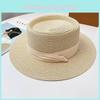 Trendy Top Flat Woven Wide Brim Straw Hat For Sun Shield And Activities Outdoor