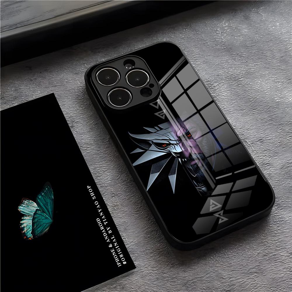 Чехол для телефона W-Witcher для iPhone 17 Pro Max 15 Pro 16 14 Plus 12 13 Mini 11 Pro Ударопрочный стеклянный чехол