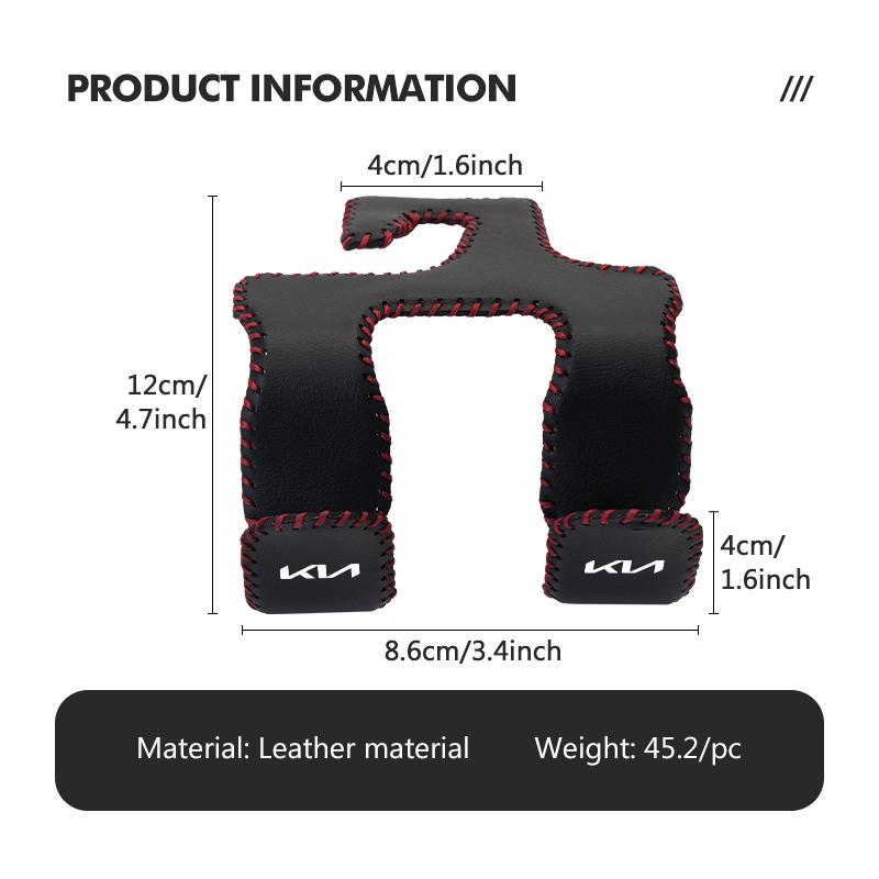For KIA Car Logo Vehicle Back Seat Headrest Hooks Hanger Storage Accessories Ceed Sportage Rio K5 K2 Optima Cerato Venga Sedona JM7