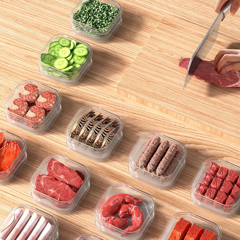 1 шт. Коробки для хранения продуктов питания, холодильник, замороженное мясо, овощи, коробка для хранения свежих продуктов, прозрачная кухонная герметичная коробка для хранения
