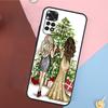 Модная Девушка С Рождеством Чехол Для Xiaomi Redmi Note 11 Pro 11S 8 9 12 10 Pro 10S 9S Redmi 9 10 12C 9C 10C Задняя Крышка