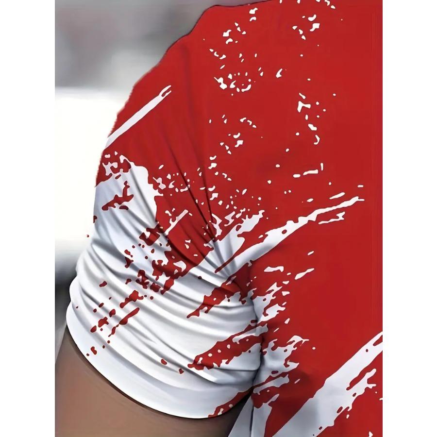 Стильная мужская футболка с рисунком — удобная, дышащая, с коротким рукавом для повседневных летних занятий — повседневная, модная и универсальная футболка для мужчин