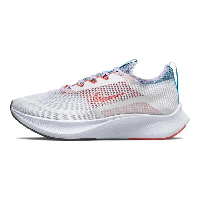 Nike Женские кроссовки Zoom Fly 4 Белые Оранжевые Сиреневые повседневные CT2401-100