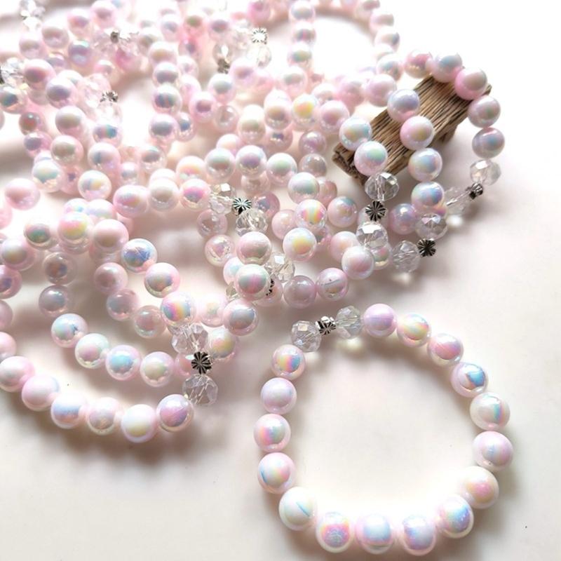 Унисекс Браслет-цепочка на руку Бусины для медитации Браслет на запястье Гладкие круглые бусины Регулируемый размер Браслеты Аксессуар для мужчин Женщин