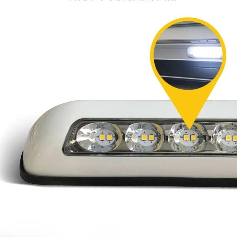 12V 6000K 8W White/warm White RV LED Awning Porch Light Waterproof Motorhome Caravan Van Camper Trailer Wall Lamps Light