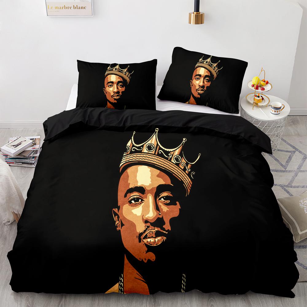 2Pac Bedding Set Single Twin Full Queen King Size Tupac Amaru Shakur Bed Set Aldult Kid Bedroom Duvet Cover Sets 3D Print 043