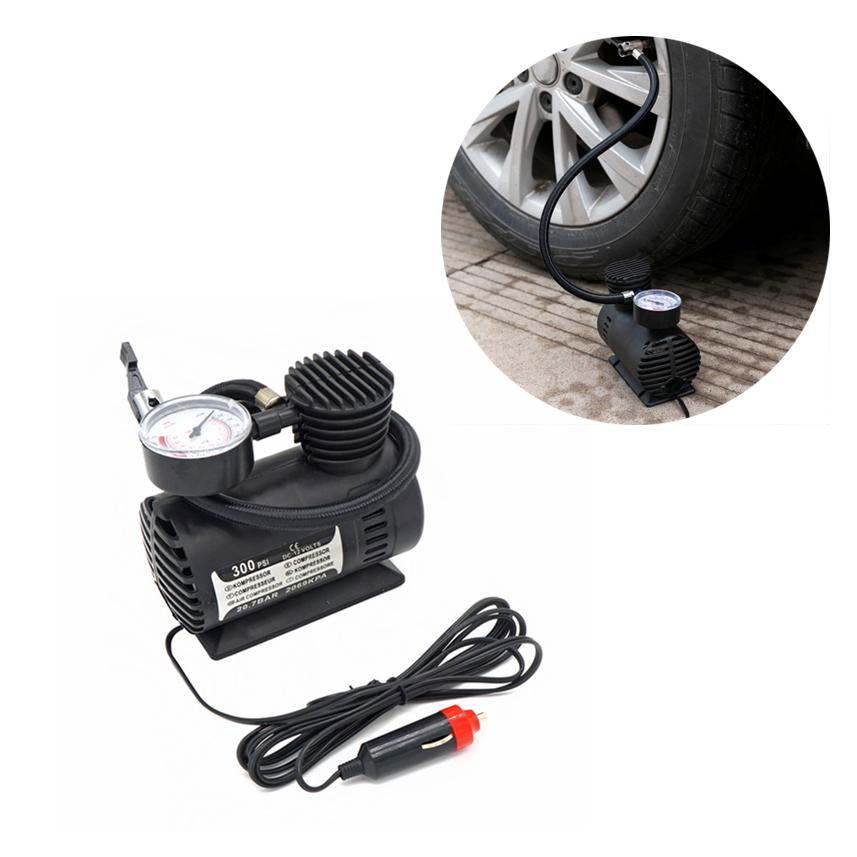 1pcs Tire Inflator, Portable Air Compressor, Tire Air Pump, for Car Motorcycle Bike, Tire Inflator with Pressure Gauge