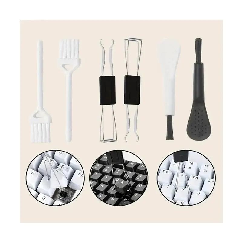 2-in-1 Mechanical Keyboard Key Cap Remover Universal Key Shaft Remover Replacement Cleaning Tool cleaner brush