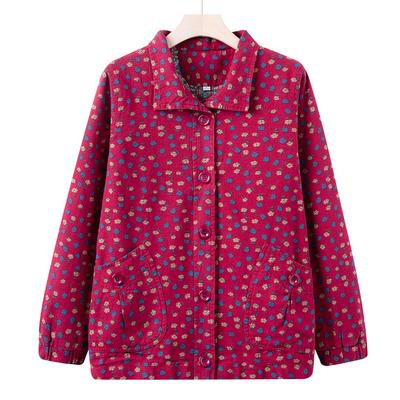 Новое хлопковое пальто бабушки для людей среднего и пожилого возраста на осень и зиму, женское модное тренчкот с лацканами для пожилых.