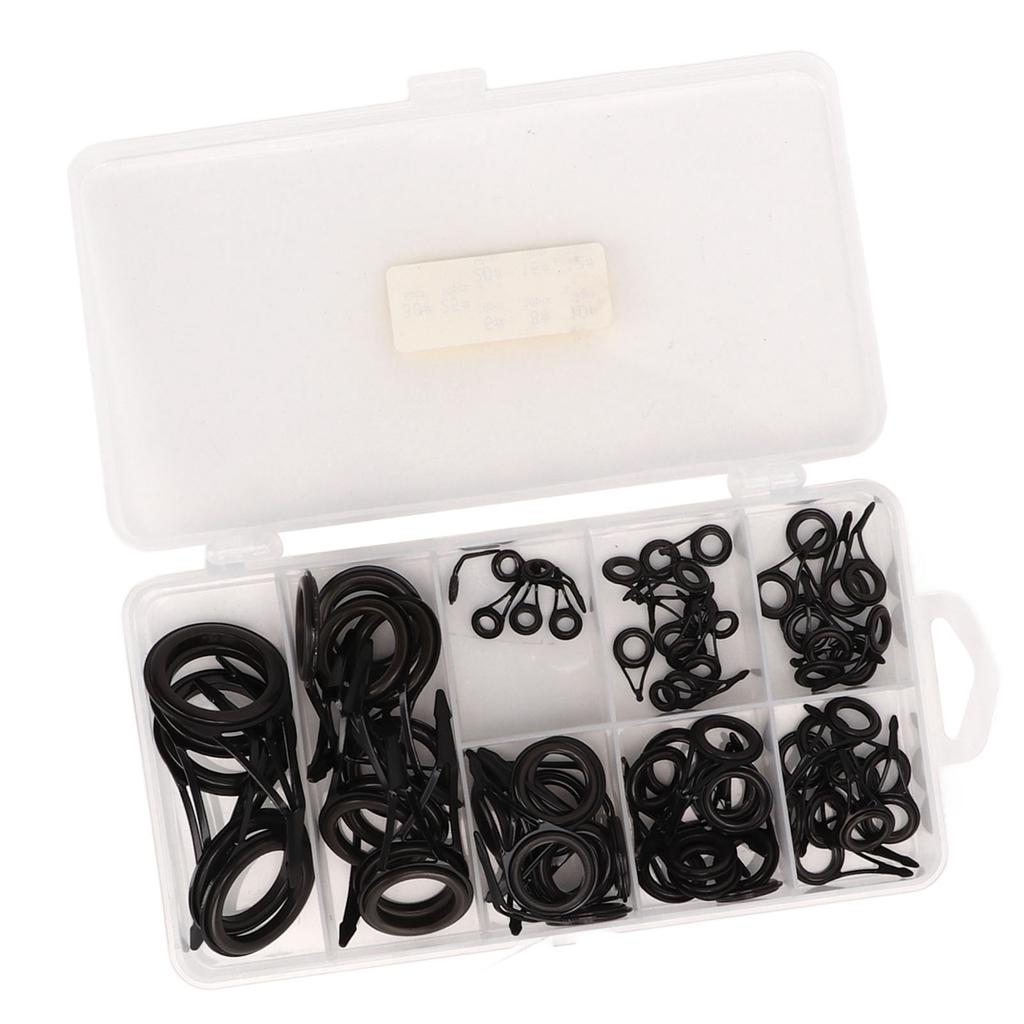 75 PCS Lure Fishing Rod Guide Ring Set Single Leg Stainless Steel Ceramic Guide Rings Fishing Gear