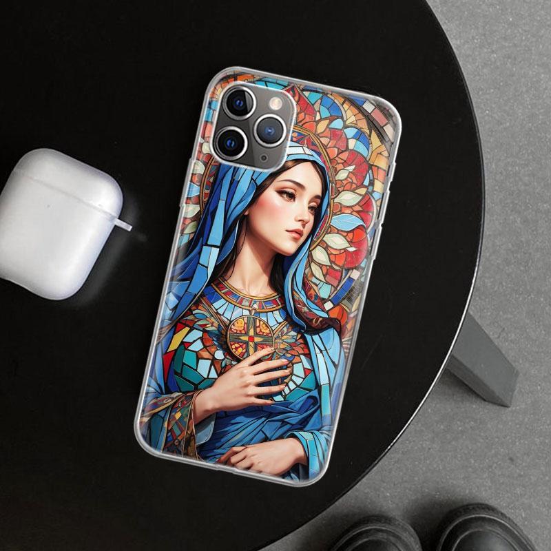 Чехол для телефона Дева Гваделупская Мария для iPhone 11 12 13 Mini 14 15 Plus 16 Pro Max 17 Air 7 8 + SE Художественный Индивидуальный Fundas 1