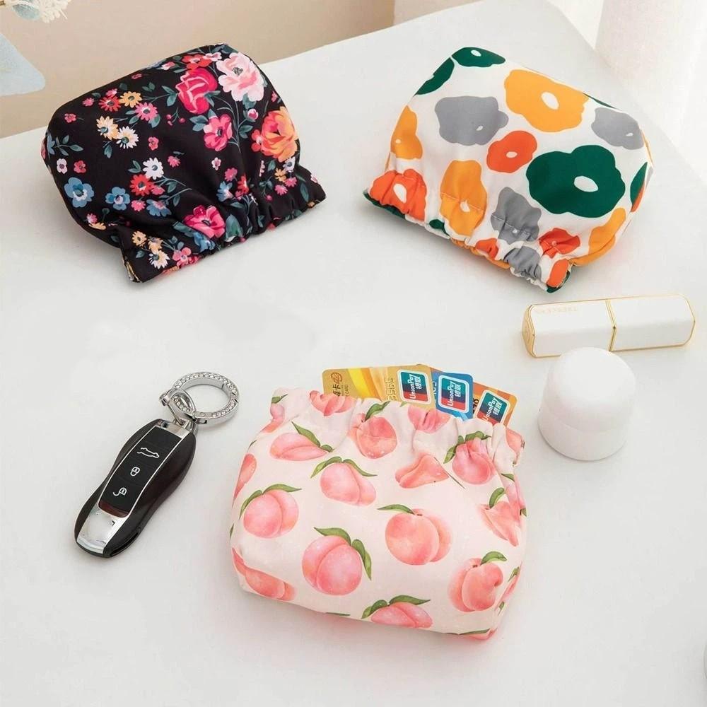 Cherry Cosmetic Bag Flower Leaf Spring Bag Sanitary Napkin Storage Bag Printing Coin Purse Outdoor