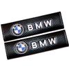 BBIQ7 Car Sticker 2pcs Car-styling Carbon fiber Car Seat belt Cover Protective Pad for BMW M power X1 X3 X5 X6 Performance M3 M5  E90