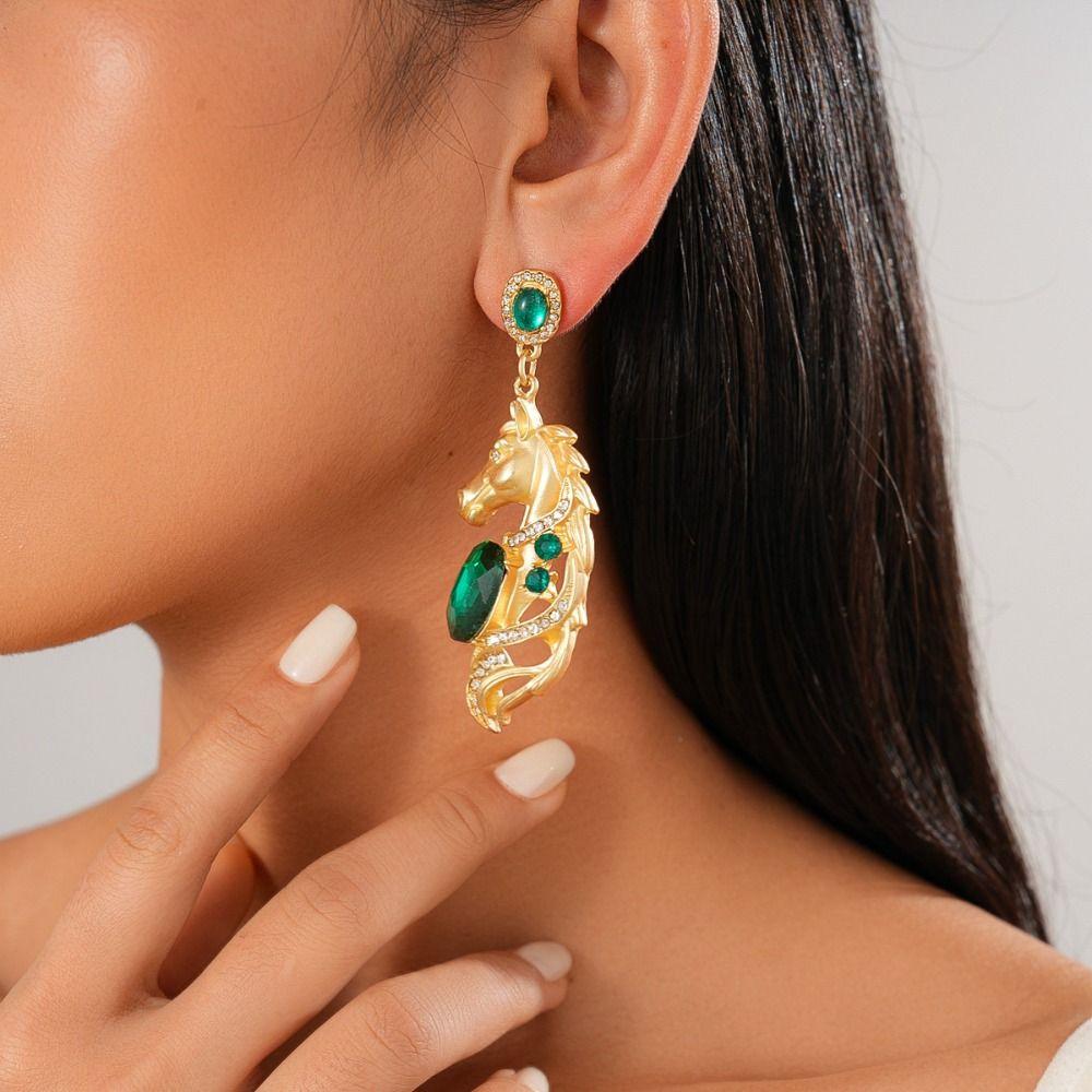 Мультяшные Роскошные Серьги-Пони Зодиакальная Лошадь Талисман Лошади Висячие Серьги Подарок Год Лошади