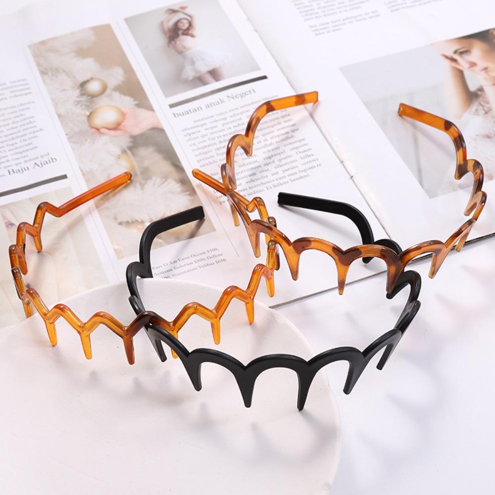 Resin Headwear Non-slip Wave Comb Headband New Hair Hoop Women Gift