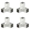 Day and Night - Day and Night Y Post Connectors 4 Pcs Galvanized Metal 71x71 Mm