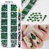 About 3000 Pcs Pearl+steel Balls Set Nail Charm White Half Round Pearl 1/1.2mm Steel Ball DIY Fairy Nail Art Jewelry Accessories