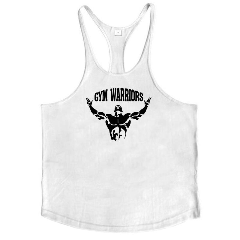 Muscleguys Men's Cotton Gym Warriors Tank Tops Running Vests Y-Back Bodybuilding Sleeveless Shirt Muscle Workout Athletic Fitness Singlets