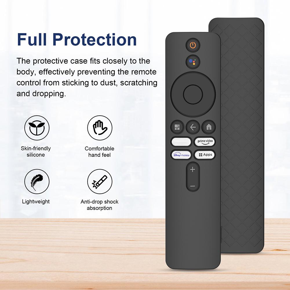 Protective Sleeve Silicone Remote Control Covers with Lanyard Shockproof Anti-Slip Accessories for Xiaomi 4K TV MiBoX 2nd Gen