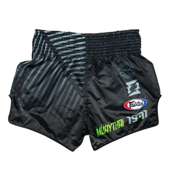 Fairtex Muay Thai Racer Shorts BS1924 Black/Green M