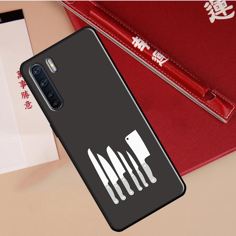 Кейс для кухонных ножей шеф-повара Для Oppo A94 A18 A74 A57 A17 A77 A38 A58 A78 A98 A54 A80 A60 A40 A96 A76 A16 A15 A5 Pro