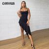 Summer Women's Dress Sexy Backless Lace-up Halter Dress Irregular Dresses